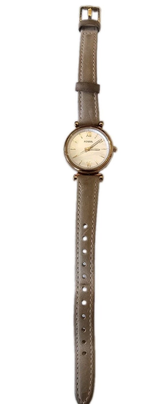 Fossil Carlie Mini Quartz MOP Dial Ladies Watch ES4699 Not Tested